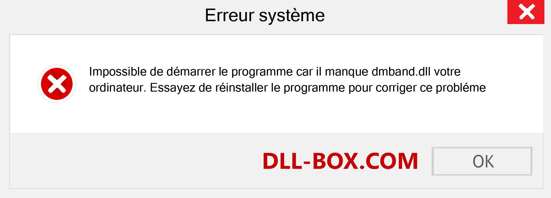 Le fichier dmband.dll est manquant ?. Télécharger pour Windows 7, 8, 10 - Correction de l'erreur manquante dmband dll sur Windows, photos, images